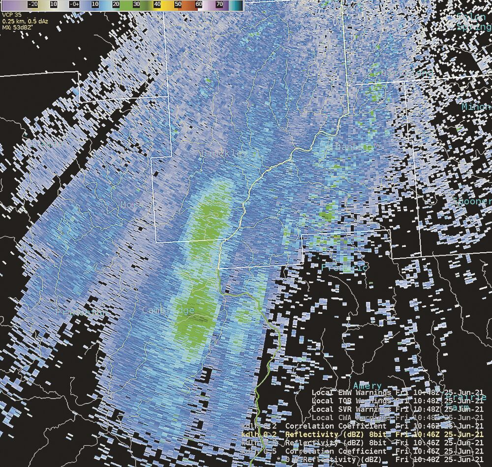 Pine County mayfly hatch spotted ... on radar?